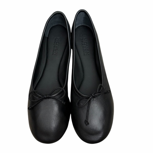 Haven Well Within Shoes - Haven Well With In Soft Leather Ballet Flats in Black Size 6 New